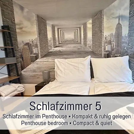 Apartman Panorama Penthouse Mit Dachterrasse - Sauna & Whirlpool Karlsruhe